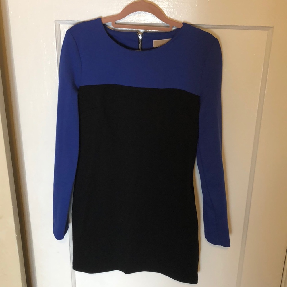 Blue & Black Michael Kors Dress (Size 4)